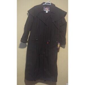 Australia Outfitters Oiled Skinned Brown Downunder Duster With Hood Size L #8300
